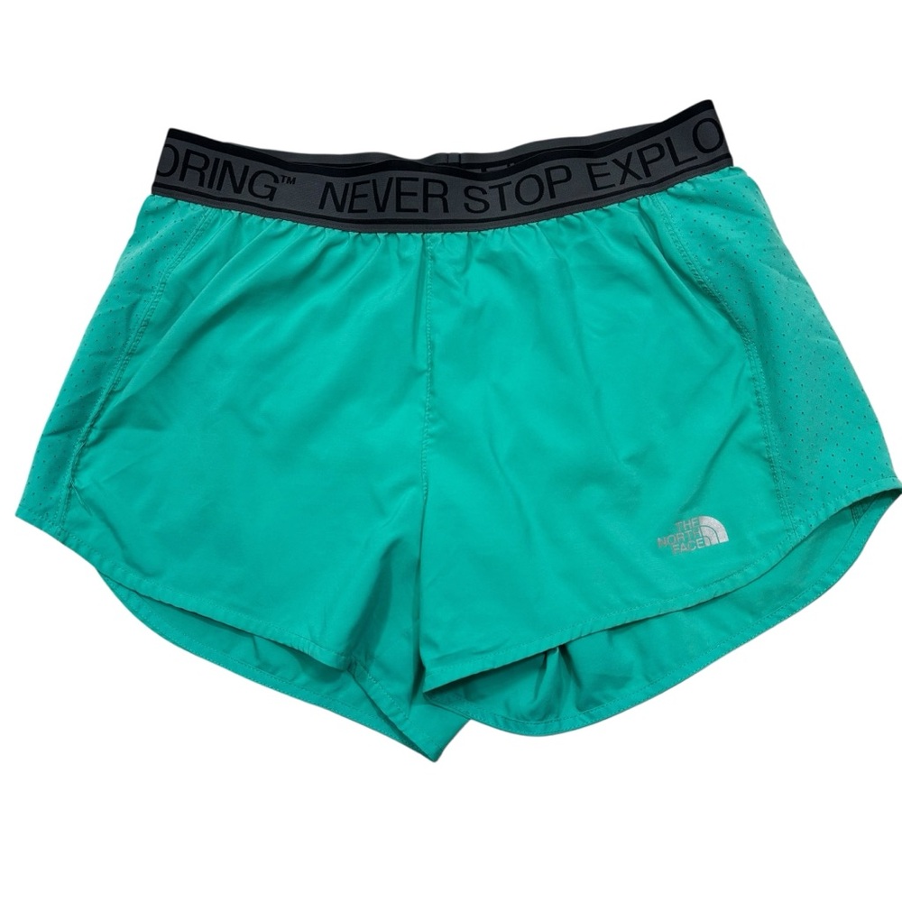 Women’s The North Face Never Stop Exploring‎ Teal Lined Running Shorts Medium